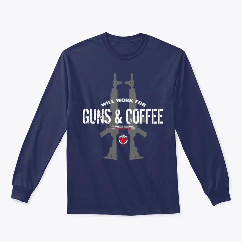 Guns & Coffee Long Sleeve Tee Dark